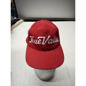 True Value Hardware Snapback/Adjustable Hat Cap Red White Spellout Front And Bac